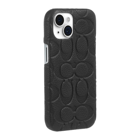 Coach Leather Slim Wrap Signature C Case for iPhone 15 Series CH052476